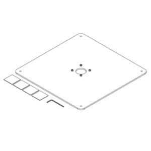 400 X 400 MM BASE PLATE FOR D45 POLE