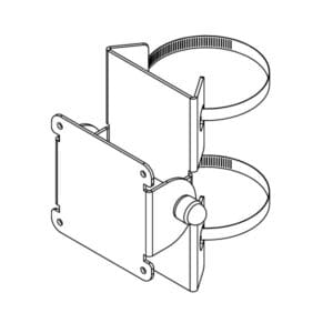 VESA 75 HOLDER WITH 2 HOSE CLAMPS