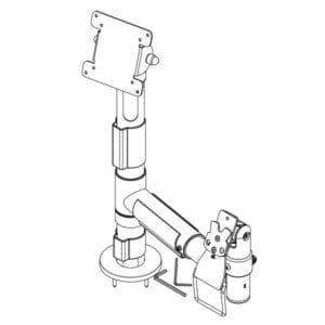 D45/H400 POLE WITH TOP VESA 75/100 AND 200-