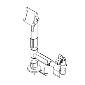 D45/H450 POLE WITH TOP VESA 75/100 AND 200-