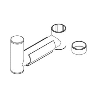 D45/L200 SWING ARM WITH D45/H120 END POLE,