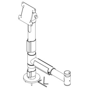 D45/H450 POLE WITH TOP VESA 75/100 AND 200-