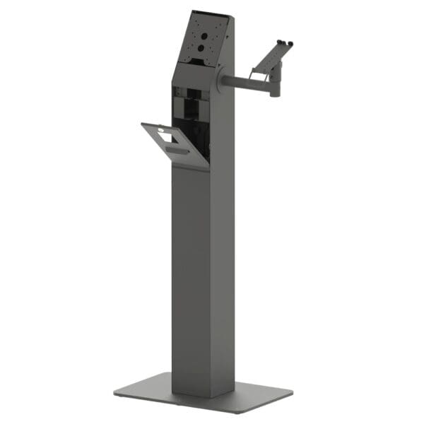 FLOOR KIOSK ENCLOSURE, LOCKABLE FRONT FOR