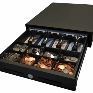 APG ECD350 CASH DRAWER SLIDE OUT BLACK 8 COIN
