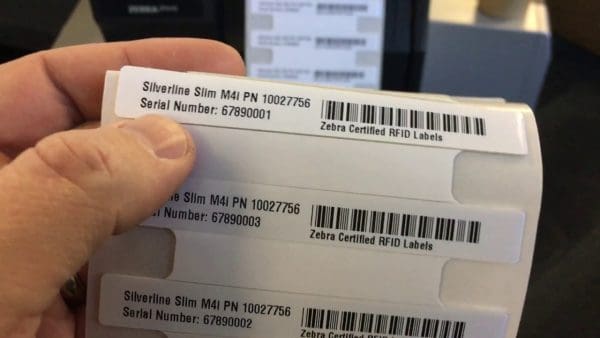ZEBRA UHF RFID SILVERLINE SLIM M4I TT LABEL