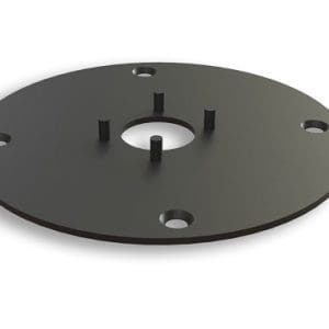 BASE PLATE BLACK FOR KIOSK POLE SCREW-FIT