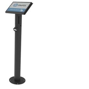 FLOOR KIOSK POLE BLACK W/O BASE PLATE