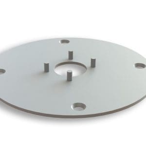 BASE PLATE WHITE FOR KIOSK POLE SCREW-FIT