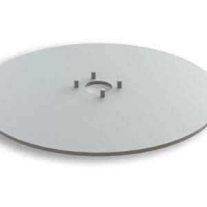 BASE PLATE WHITE FOR KIOSK POLE FREE-STANDING