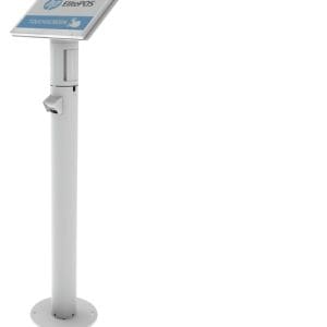 FLOOR KIOSK POLE WHITE W/O BASE PLATE