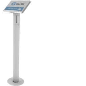FLOOR KIOSK POLE WHITE W/O BASE PLATE
