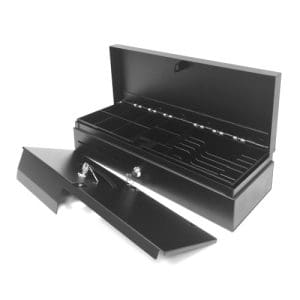 FLIP-TOP CASH DRAWER 460x170x100mm, 8 COINS/