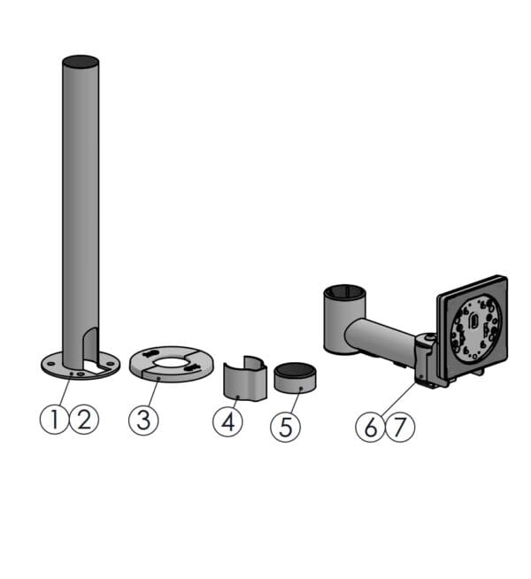 POLE 45/400mm WITH SWING ARM 150mm - Image 3